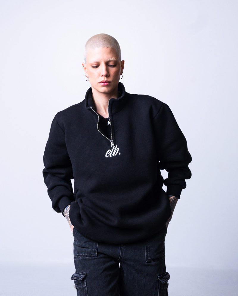 City Blend CTB ”HALF-ZIP” BLACK 